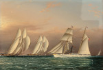⚓Репродукция морской пейзаж от 328 грн.: Яхта "Emily" наблюдает за гонкой шхун "Dreadnought" и "Columbia