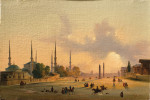 ₴ Картина пейзаж художника от 319 грн.: Вид на Константинопольский ипподром с Голубой мечетью и обелиском Феодосия