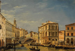 ₴ Репродукция городской пейзаж от 328 грн.: Вид на Гранд канал с мостом Риалто и дворцом Камеренги