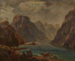 ₴ Репродукция пейзаж от 381 грн.: Вид на озеро Райблер-Зе