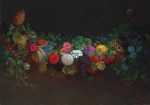 ₴ Репродукція натюрморт від 328 грн.: Чудова гірлянда з фруктів та квітів