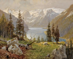₴ Репродукция пейзаж от 372 грн.: Гальштатское озеро и северный склон плато Дахштайн
