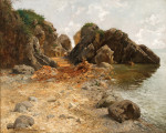⚓Репродукція морський краєвид від 372 грн.: Скелястий берег біля Ловрано