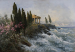 ⚓Репродукція морський краєвид від 328 грн.: Середземноморський краєвид із стародавнім храмом