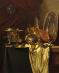 ₴ Репродукция натюрморт от 349 грн.: Натюрморт с чашей, винный бокалом и плитой