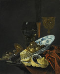 ₴ Репродукция натюрморт от 356 грн.: Натюрморт с лимоном, ремером и фарфоровой тарелкой Ван-Ли