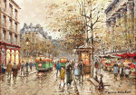 ₴ Репродукція міський краєвид 328 грн.: Паризький квітковий ринок
