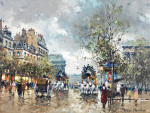 ₴ Репродукция городской пейзаж от 355 грн.: Парижская улица, предел веков