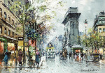 ₴ Репродукция городской пейзаж от 355 грн.: Ворота Сен-Дени, Париж