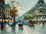 ₴ Репродукция городской пейзаж от 355 грн.: Уличная сцена, Париж