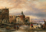 ₴ Репродукция городской пейзаж от 328 грн.: Шраерские ворота зимой