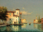 ₴ Репродукция городской пейзаж от 355 грн.: Венецианский канал, лагуна вдали