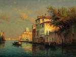 ₴ Репродукция городской пейзаж от 355 грн.: Венеция в сумерках