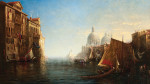 ₴ Репродукция городской пейзаж от 275 грн.: Утро на Гранд-канале, Венеция