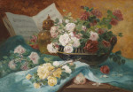 ₴ Репродукция натюрморт от 223 грн.: Натюрморт с розами в миске