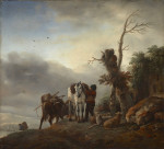 ₴ Репродукция пейзаж от 417 грн.: Пейзаж с вьючными лошадьми