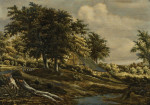 ₴ Репродукция пейзаж от 328 грн.: Коттедж у ручья в лесном ландшафте