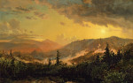 ₴ Репродукция пейзаж от 302 грн.: Закат после шторма в горах Катскилл