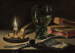 ₴ Репродукція натюрморт від 337 грн.: Натюрморт із запаленою свічкою