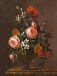 ₴ Репродукция натюрморт от 314 грн.: Букет цветов в стеклянной вазе