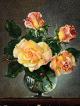₴ Репродукція натюрморт від 314 грн.: Троянди у вазі