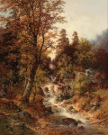 ₴ Репродукция пейзаж от 388 грн.: Водяная мельница в лесу возле Виндишгарстена