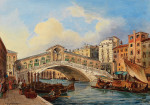 ₴ Репродукція міський краєвид 367 грн.: Венеція, Великий канал з мостом Ріальто