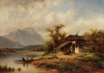 ₴ Репродукция пейзаж от 357 грн.: Мойочный день на Верхнебаварском озере