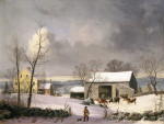 ₴ Репродукция пейзаж от 386 грн.: Зима в деревне