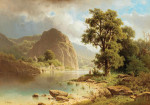 ₴ Репродукция пейзаж от 348 грн.: Озерный ландшафт