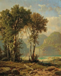 ₴ Репродукция пейзаж от 388 грн.: Озеро Люцерн