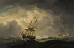 ⚓Репродукция морской пейзаж от 360 грн.: Два корабля в шторм