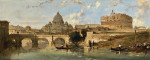 ₴ Репродукция городской пейзаж от 247 грн.: Замок и мост Святого Анджело, Рим
