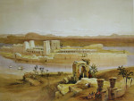 ₴ Репродукция пейзаж от 381 грн.: Вид на остров Филе с храмом Исиды и беседкой Траяна, в Ниле, Нубия