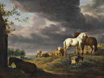 ₴ Репродукция пейзаж от 412 грн: Пейзаж с лошадьми и скотом