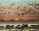 ⚓Репродукція морський краєвид від 432 грн.: Чорні скелі в Трувілі