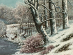 ₴ Репродукция пейзаж от 412 грн.: Лес зимой