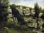 ₴ Репродукция пейзаж от 412 грн.: Пейзаж со скалами и водопадом