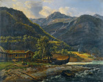 ₴ Репродукция пейзаж от 432 грн.: Вид на Скьолден в Лустерне