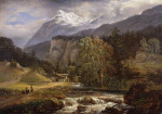 ₴ Репродукция пейзаж от 381 грн.: Альпийский пейзаж из Тироля