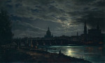 ₴ Репродукция пейзаж от 407 грн.: Вид на Дрезден в лунном свете
