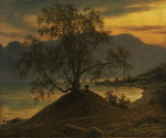 ₴ Репродукция пейзаж от 453 грн.: Старая береза в Согнефьорде