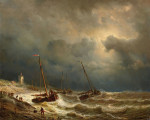 ⚓Репродукція морський краєвид від 432 грн.: Вітрильні кораблі в бурхливому морі