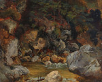 ₴ Репродукция пейзаж от 432 грн.: Сыпучие скалы у горного ручья