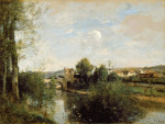 ₴ Репродукция пейзаж от 412 грн.: Сена и Старый мост в Лимее