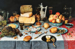 ₴ Репродукция натюрморт от 209 грн.: Натюрморт с фруктами, сыром и сладостями