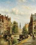 ₴ Репродукция городской пейзаж от 331 грн.: Вид на Амстердам, Зейдеркерк вдали