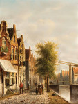 ₴ Репродукция городской пейзаж от 221 грн.: Пальмграхт в Амстердаме