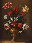 ₴ Репродукція натюрморт від 232 грн.: Натюрморт з гвоздиками, трояндами і тюльпанами