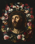 ₴ Репродукція натюрморт від 287 грн.: Квіткова гірлянда навколо голови Христа, увінчаного тереном
